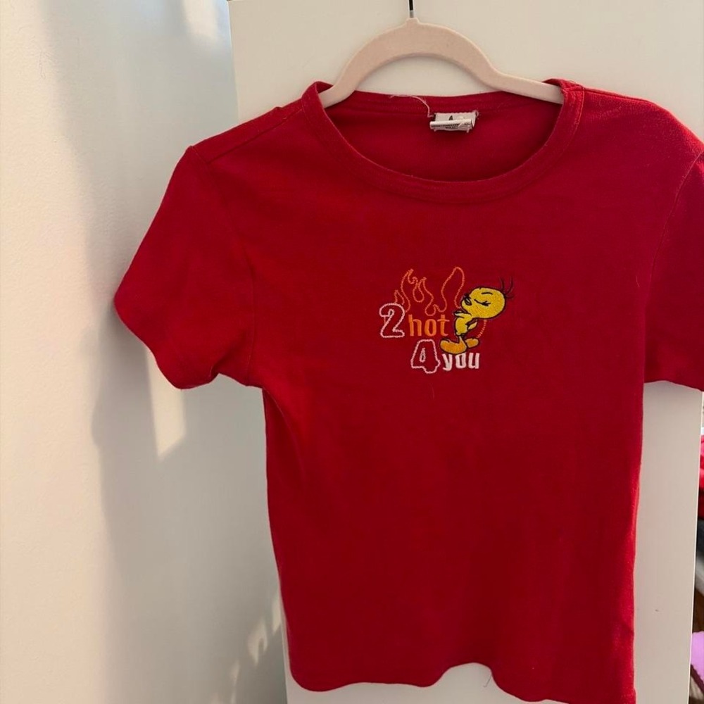 Red baby tee